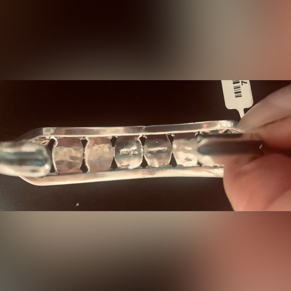 Authentic Santa Fe Style Coral Gemstone Cuff Bracelet in 925 Sterling Silver - Picture 9 of 12